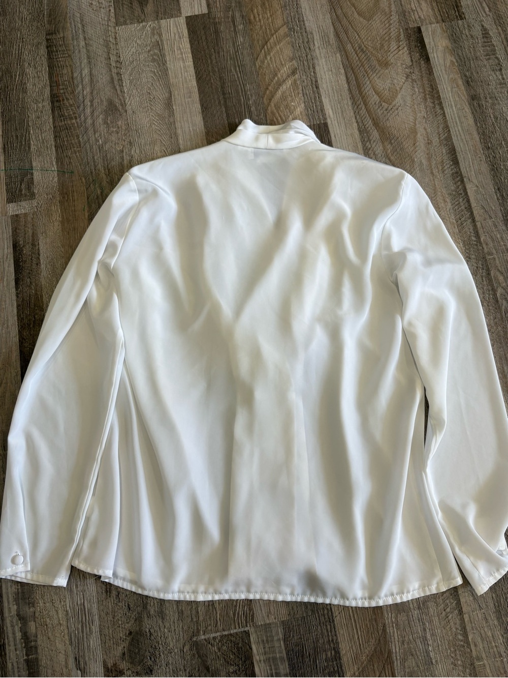 Vintage Braemar White Draped Blouse Size 8 - Picture 4 of 5